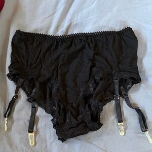 Elegant Black Lace high wait Garter Panties- Never worn